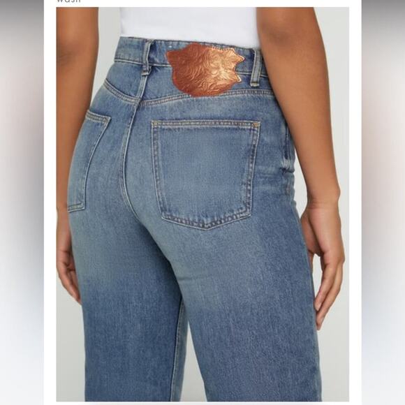 Guess Jeans Eco High-Rise 80s Straight Leg Denim Jeans In Confidence Wash - Picture 6 of 14